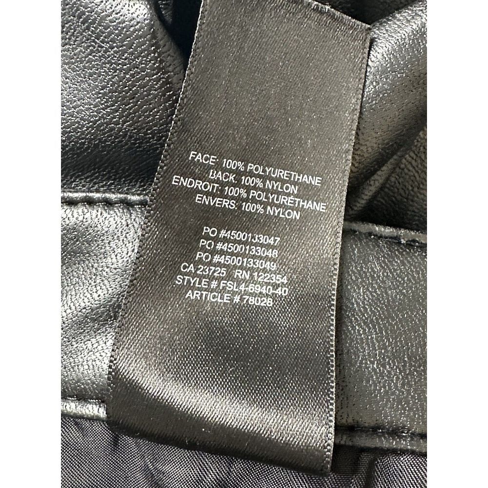 Aritzia Wilfred Womens Faux Leather Straight Leg Pants Size 0 Black High‎ Rise - Picture 16 of 16